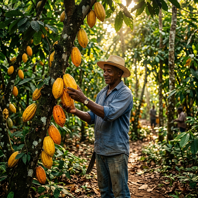 Brazilian cocoa farmer at ASG partner farm in Bahia